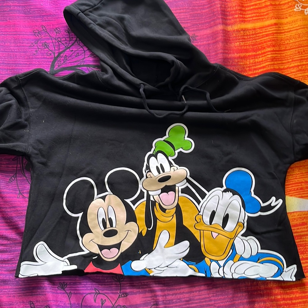 Disney cropped hoodie size L